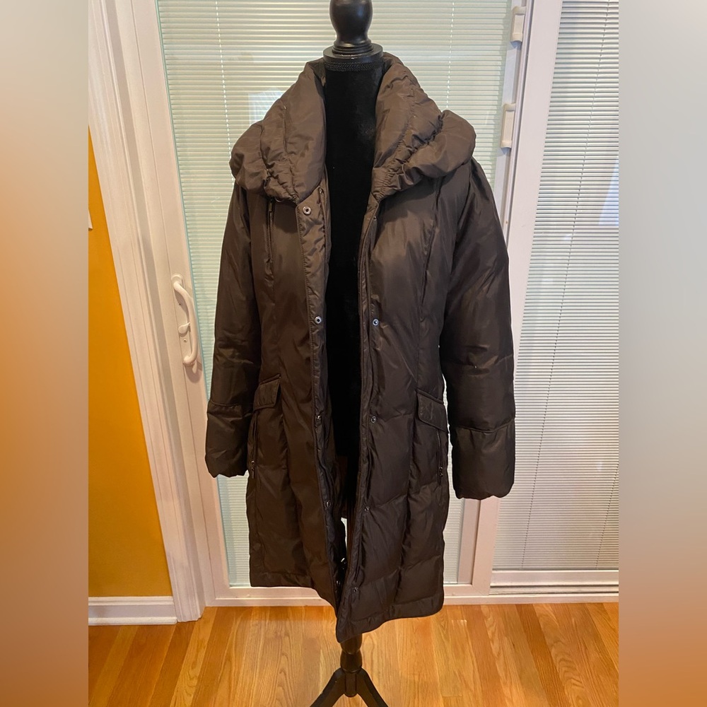 Cole Haan Brown Puffer Jacket with Hood